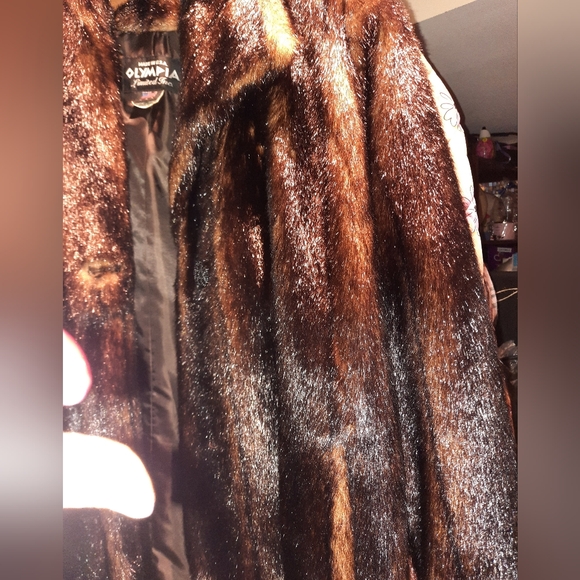 GORGEOUSLY SEXXXY OLYMPIA FAUX FUR MINK COAT SIZE MEDIUM 3/4 length 🎁 ❤️ - Picture 2 of 6